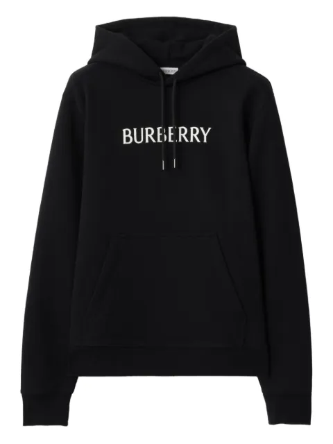 Burberry logo-print hooded cotton sweatshirt