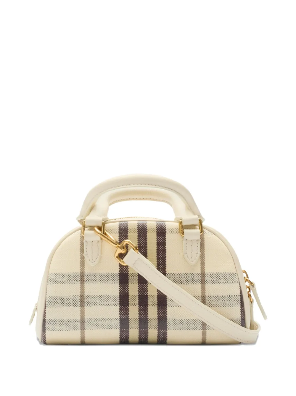 Burberry Geruite bowling mini-shopper - Beige