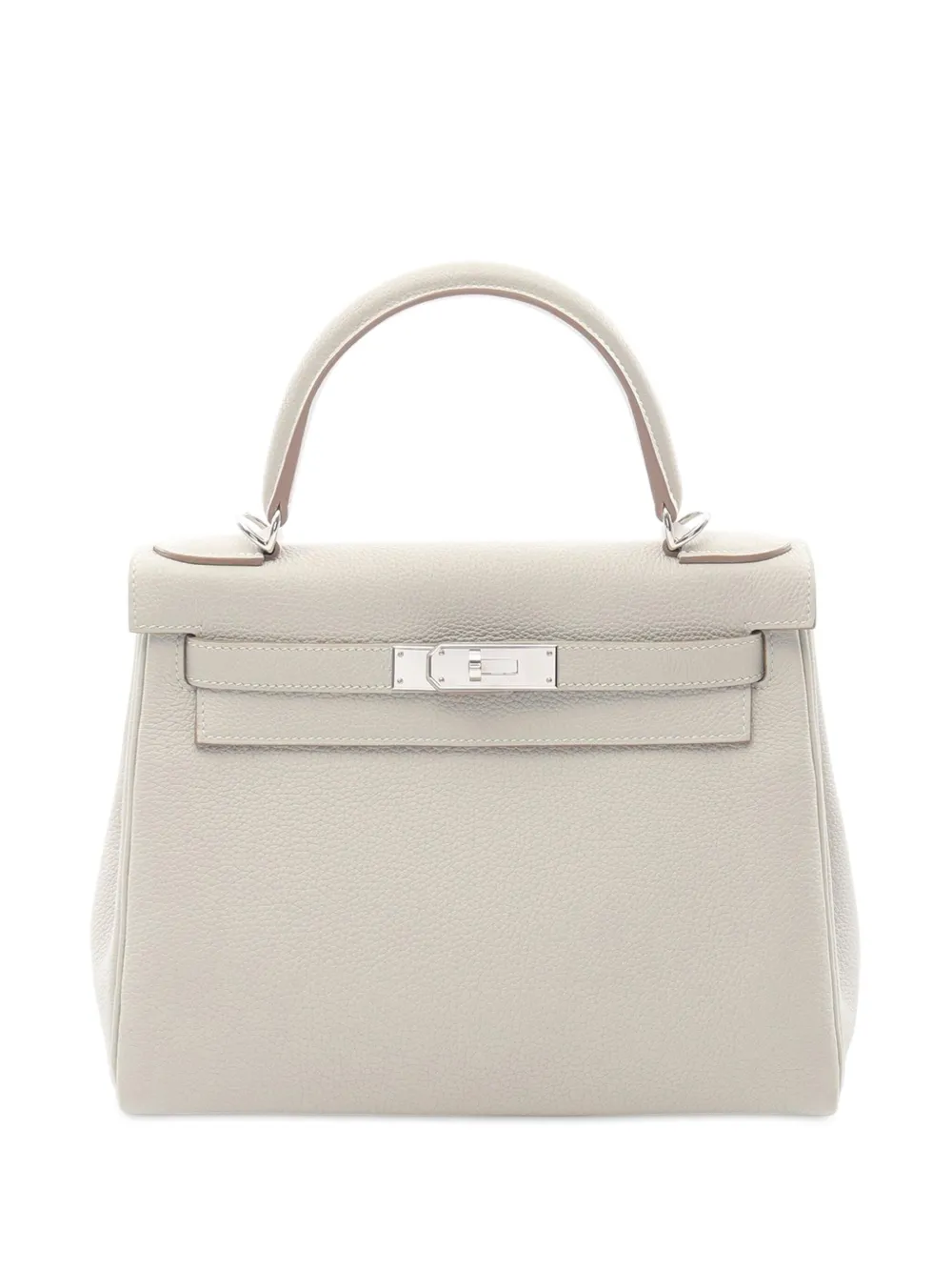 Pre-owned Hermes 2023 Togo Kelly Ii Retourne 28 Handbag In Gray
