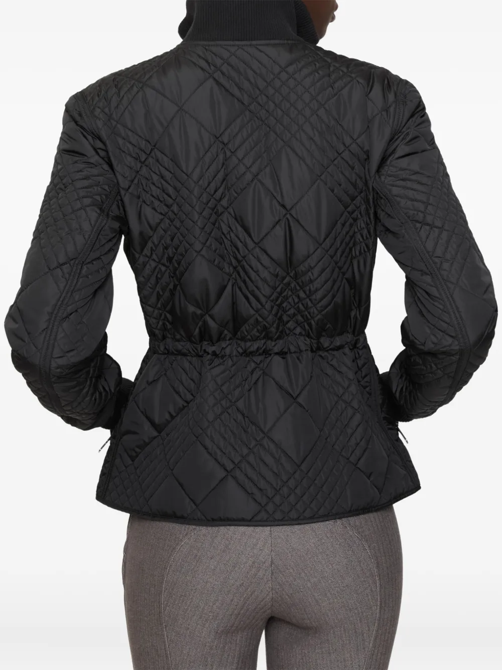 Burberry Wakerley jack met geruite stiksels Zwart