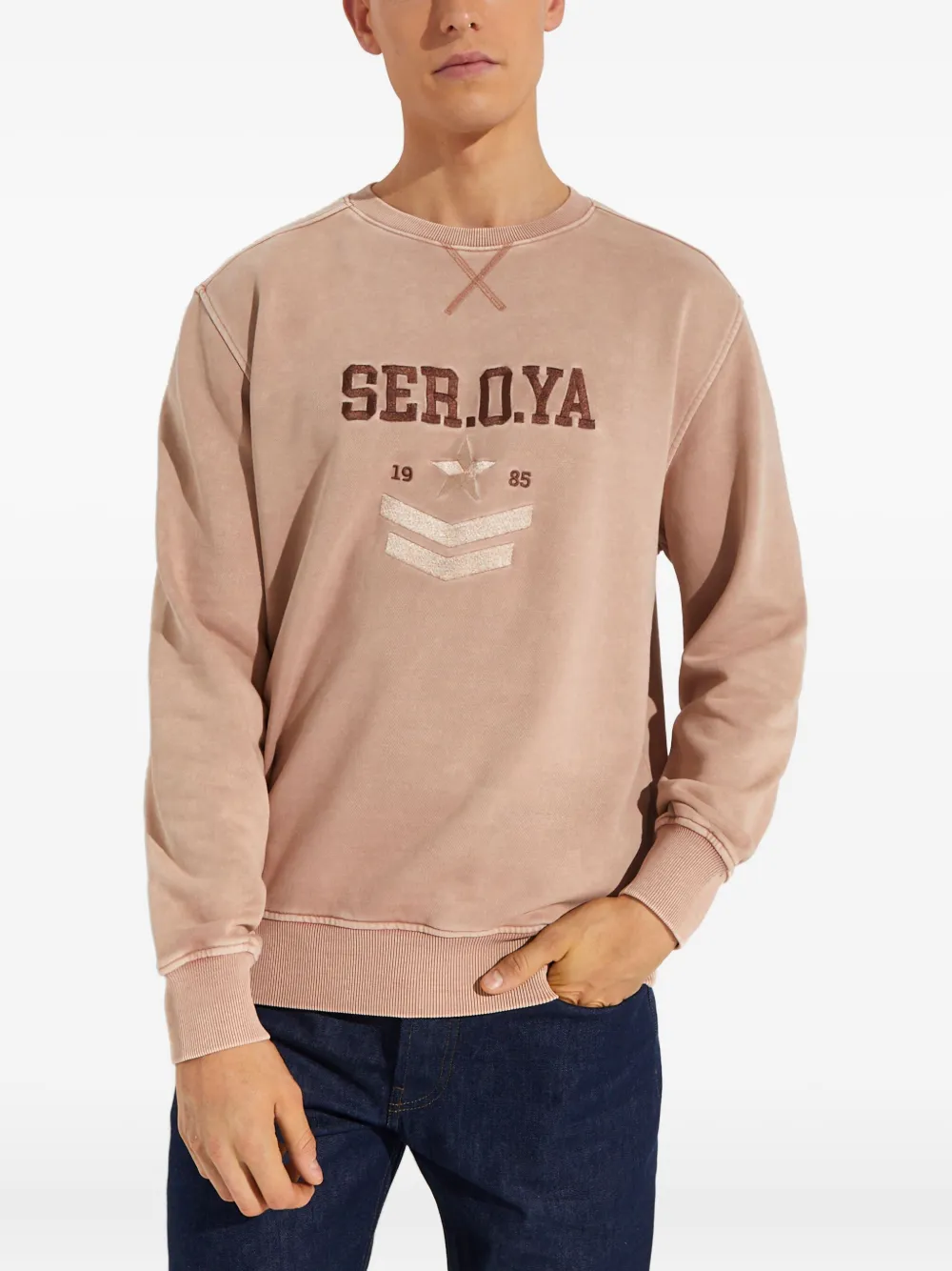 Ser.o.ya Issac Crew-neck Sweater In Brown
