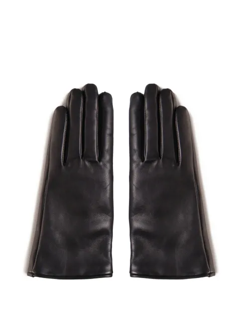 Saint Laurent logo-plaque gloves