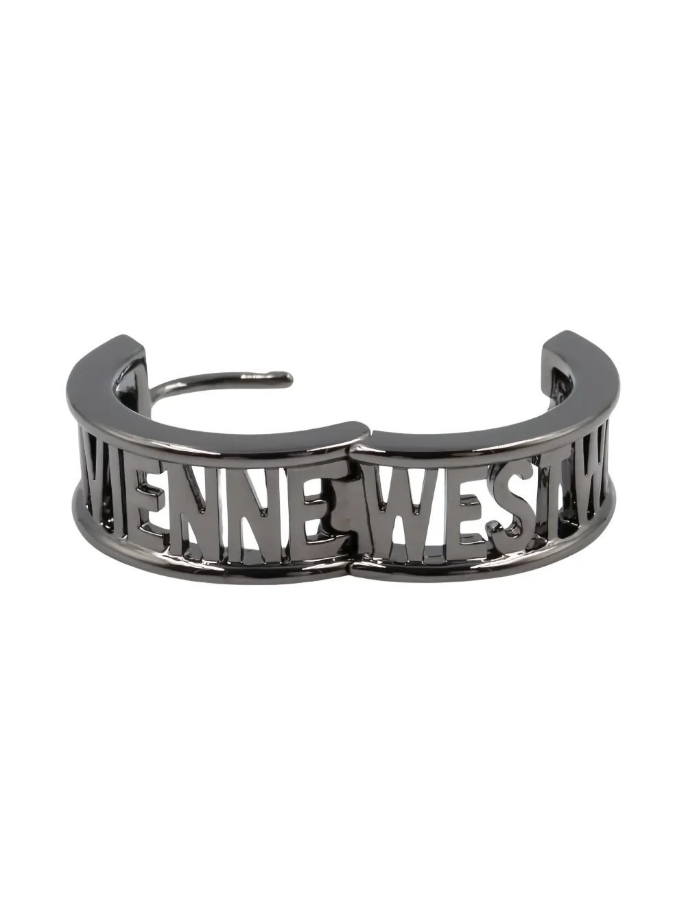 Vivienne Westwood Pre-Owned logo-lettering orb-detail earrings - Grigio