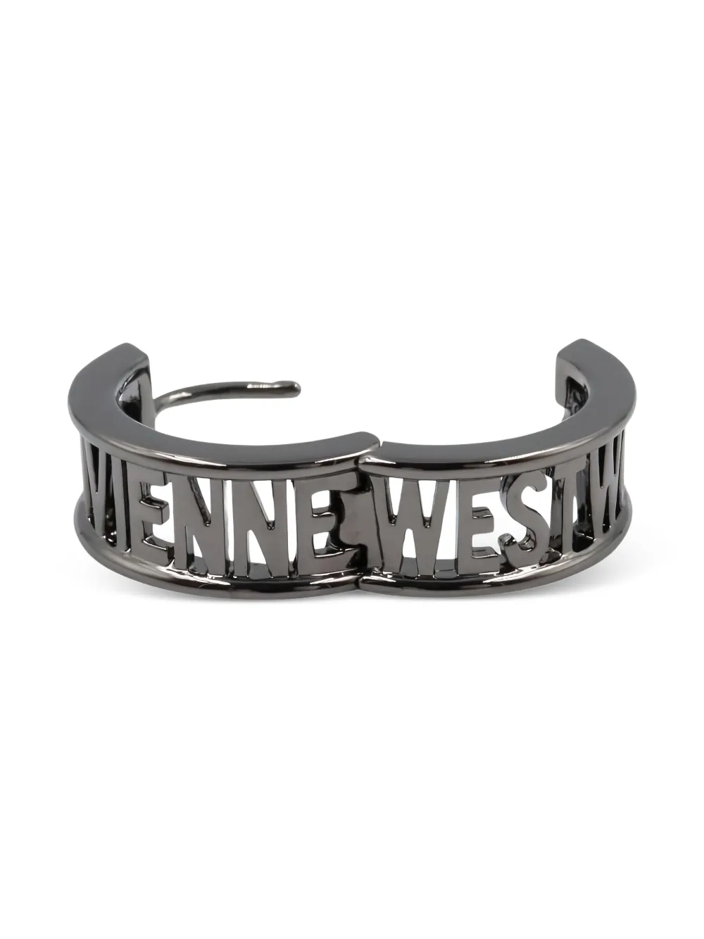 Vivienne Westwood Pre-Owned logo-lettering orb-detail earrings - Grigio