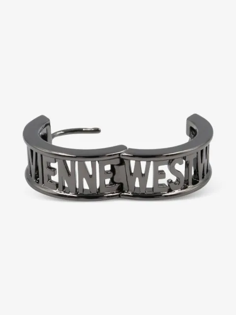 Vivienne Westwood Pre-Owned logo-lettering orb-detail earrings