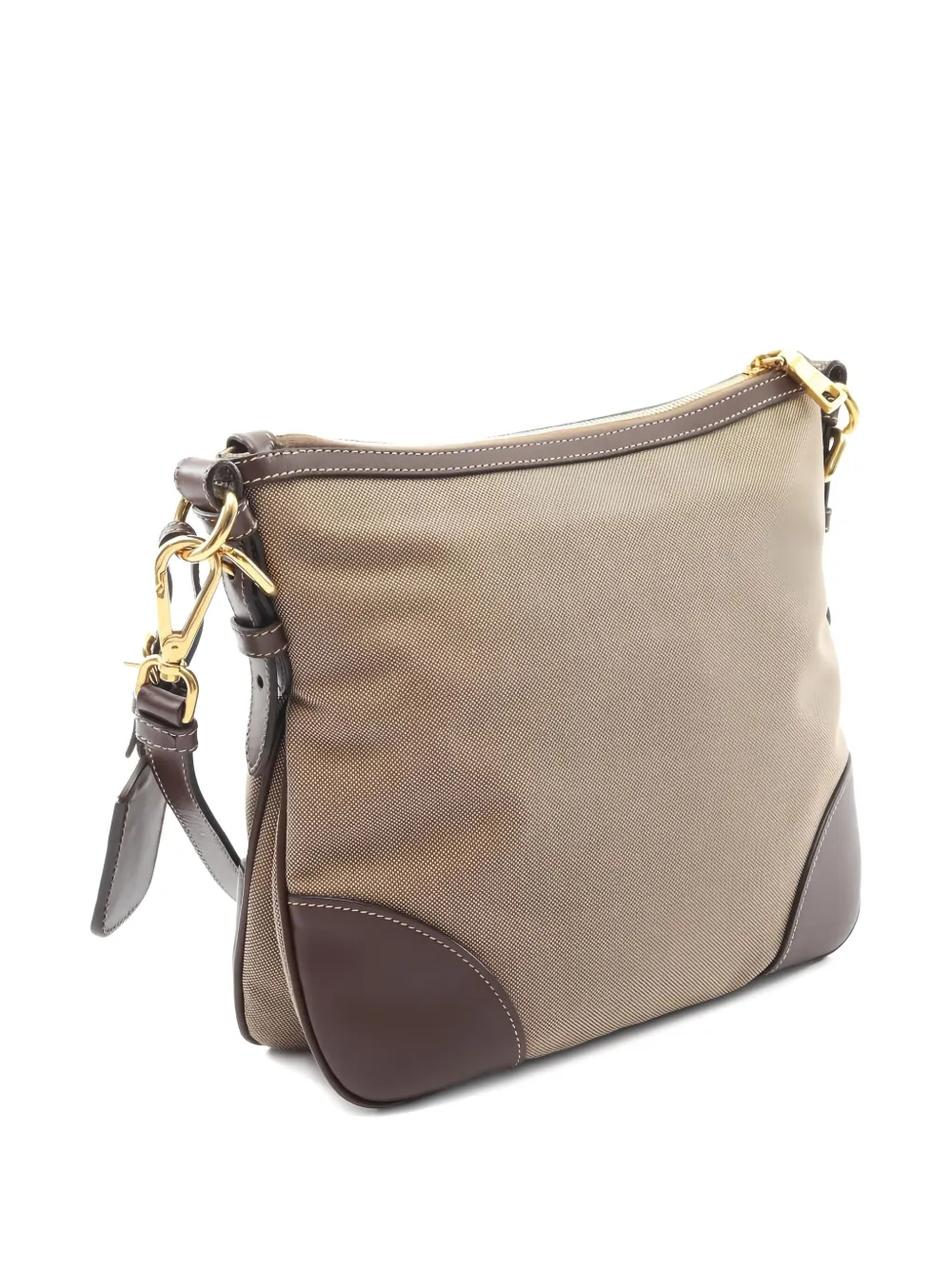 PRADA Pre-owned 2010 Logo Jacquard Shoulder Bag In Neutral