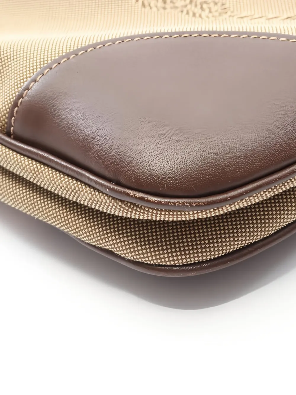 PRADA Pre-owned 2010 Logo Jacquard Shoulder Bag In Neutral