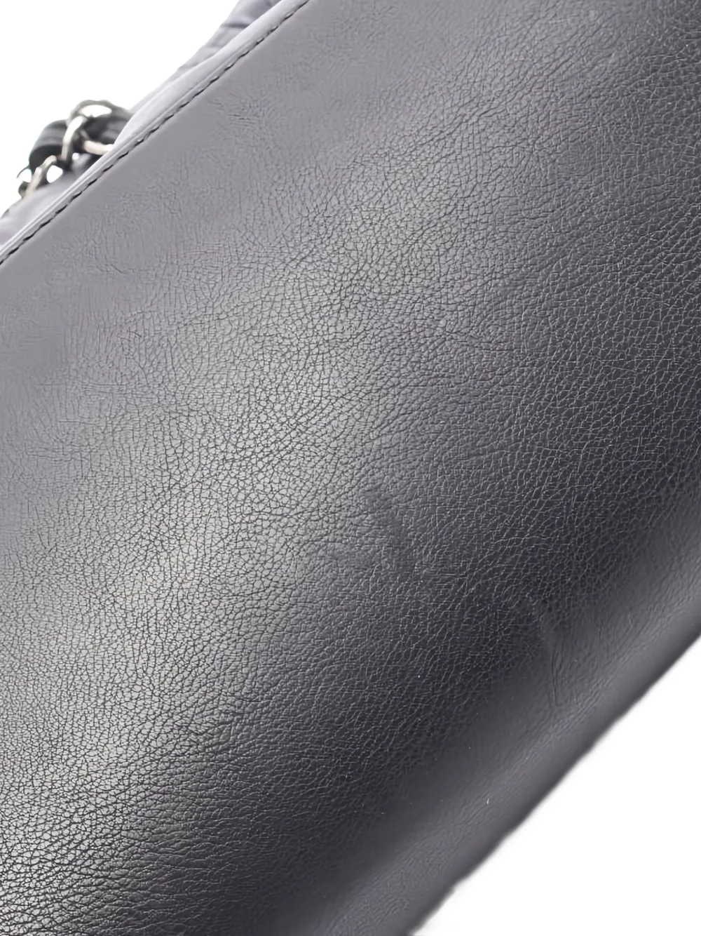 Pre-owned Chanel 2012 Coco-mark Chain Leather Shoulder Bag In Black