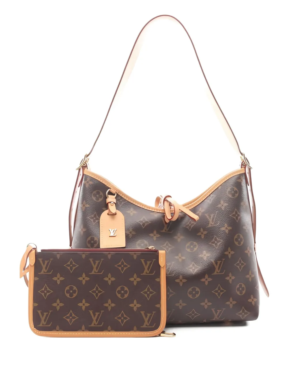Louis Vuitton Pre-Owned 2021 キャリーオール PM モノグラム ショルダーバッグ - ブラウン Louis Vuitton Pre-Owned 2021 キャリーオール PM モノグラム ショルダーバッグ - ブラウン