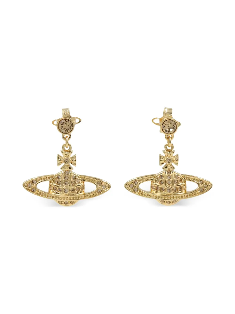 Vivienne Westwood Pre-Owned 2020s mini Bas Relief Orb drop earrings - Oro