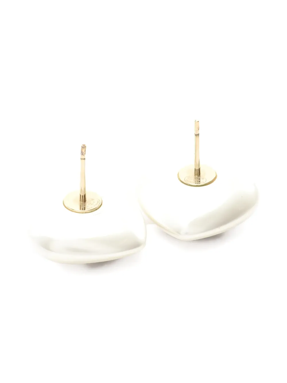 CHANEL Pre-Owned 1986-1988 Coco Mark Heart Weißgoldohrringe | Image 2