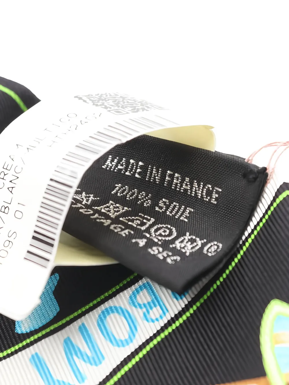 Pre-owned Hermes 2020s Funny Ice Cream Ribbon Scarf In Black