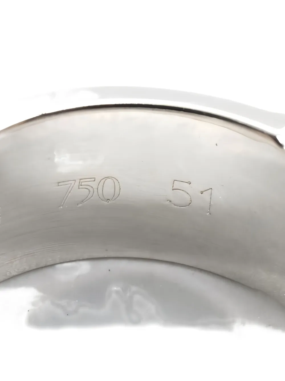 Pre-owned Cartier 2010s 18k White Gold 2c 2000 Xmas Ring In Silver