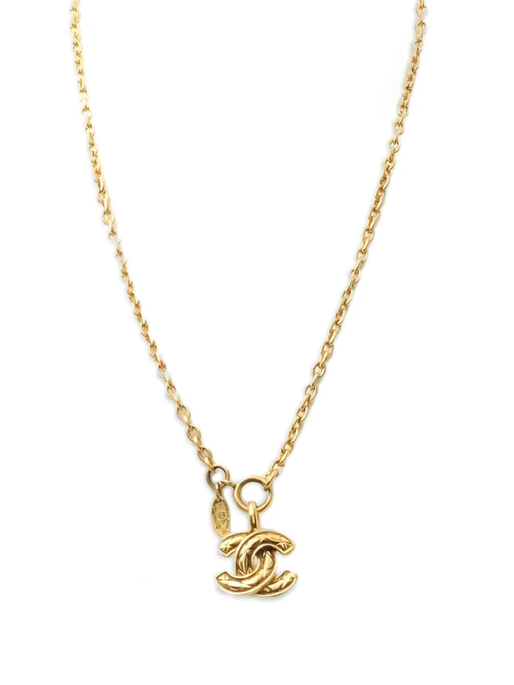 CHANEL Pre-Owned 1986-1988 ココマーク ペンダントネックレス - ゴールドトーン CHANEL Pre-Owned 1986-1988 ココマーク ペンダントネックレス - ゴールドトーン