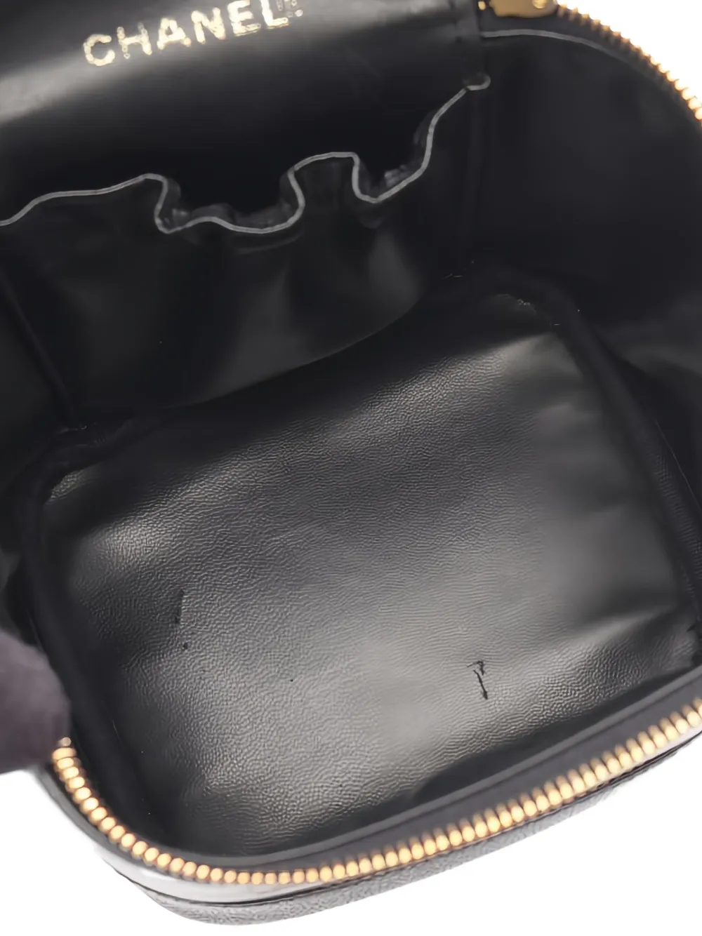 Pre-owned Chanel 2000-2002 Coco Mark Caviar Skin Tote Bag In Black