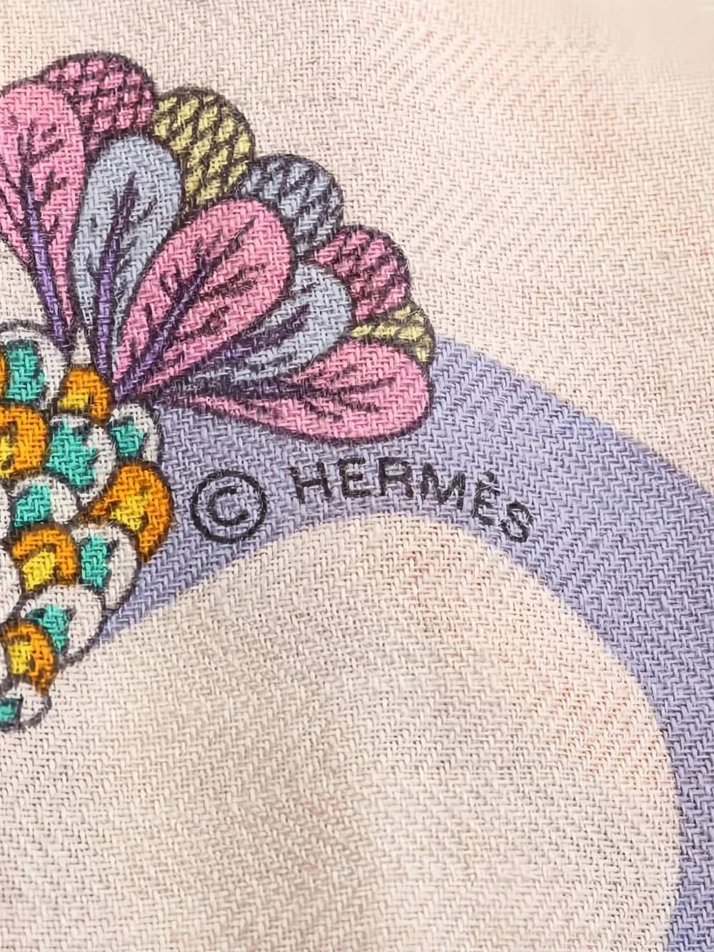 Hermès Pre-Owned 2020s Passades et Serpentines triangle scarf | Image 2