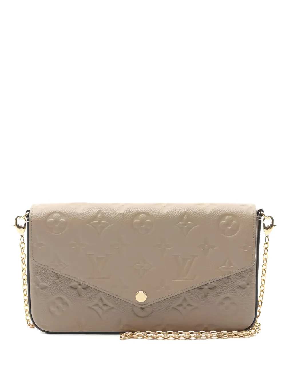 Louis Vuitton Pre-Owned 2021s Monogram empreinte chain cluth bag | Neutrals | Image 1
