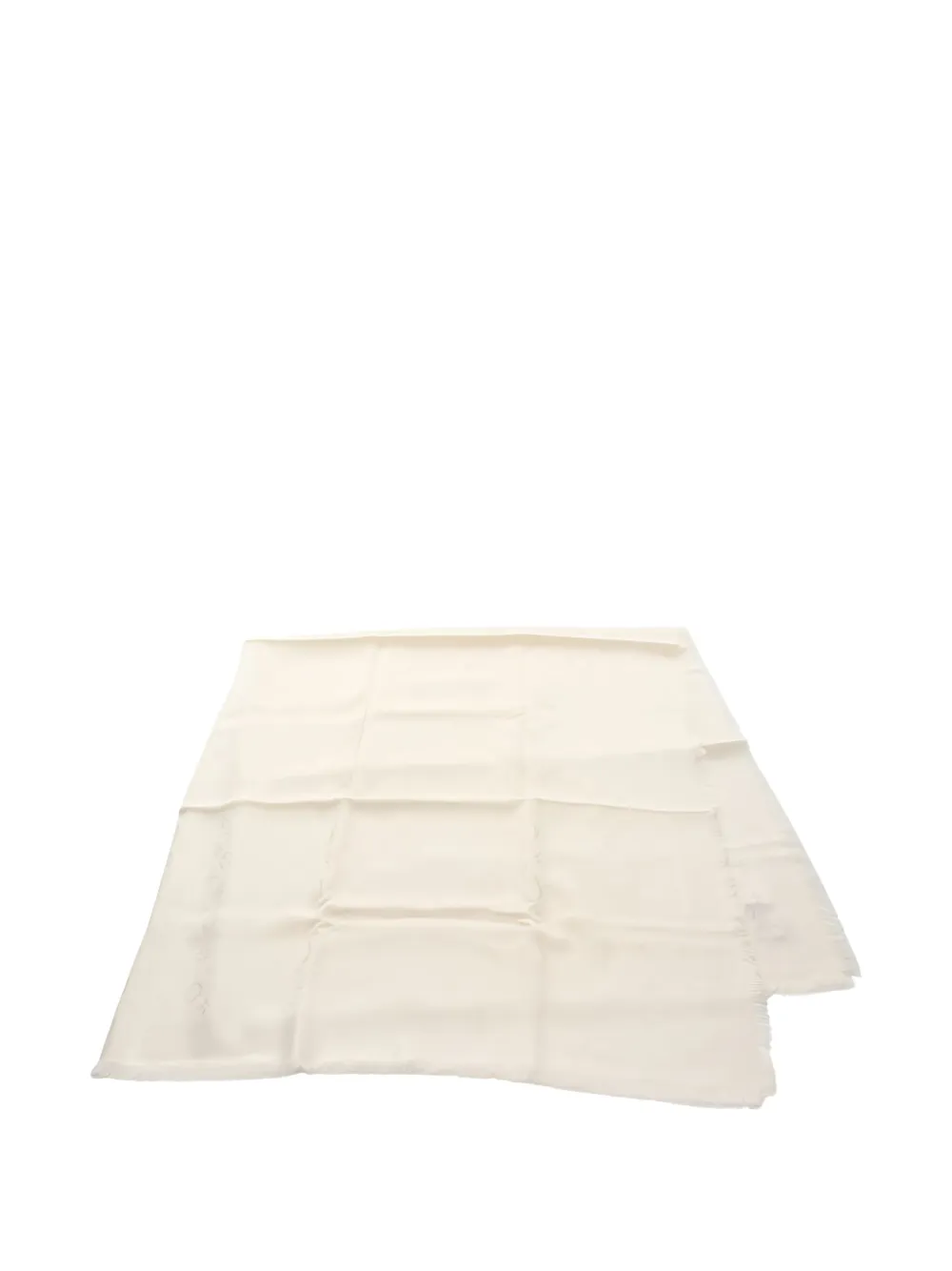 Pre-owned Louis Vuitton 2015 Monogram Fringed Stall Shawl In Neutral
