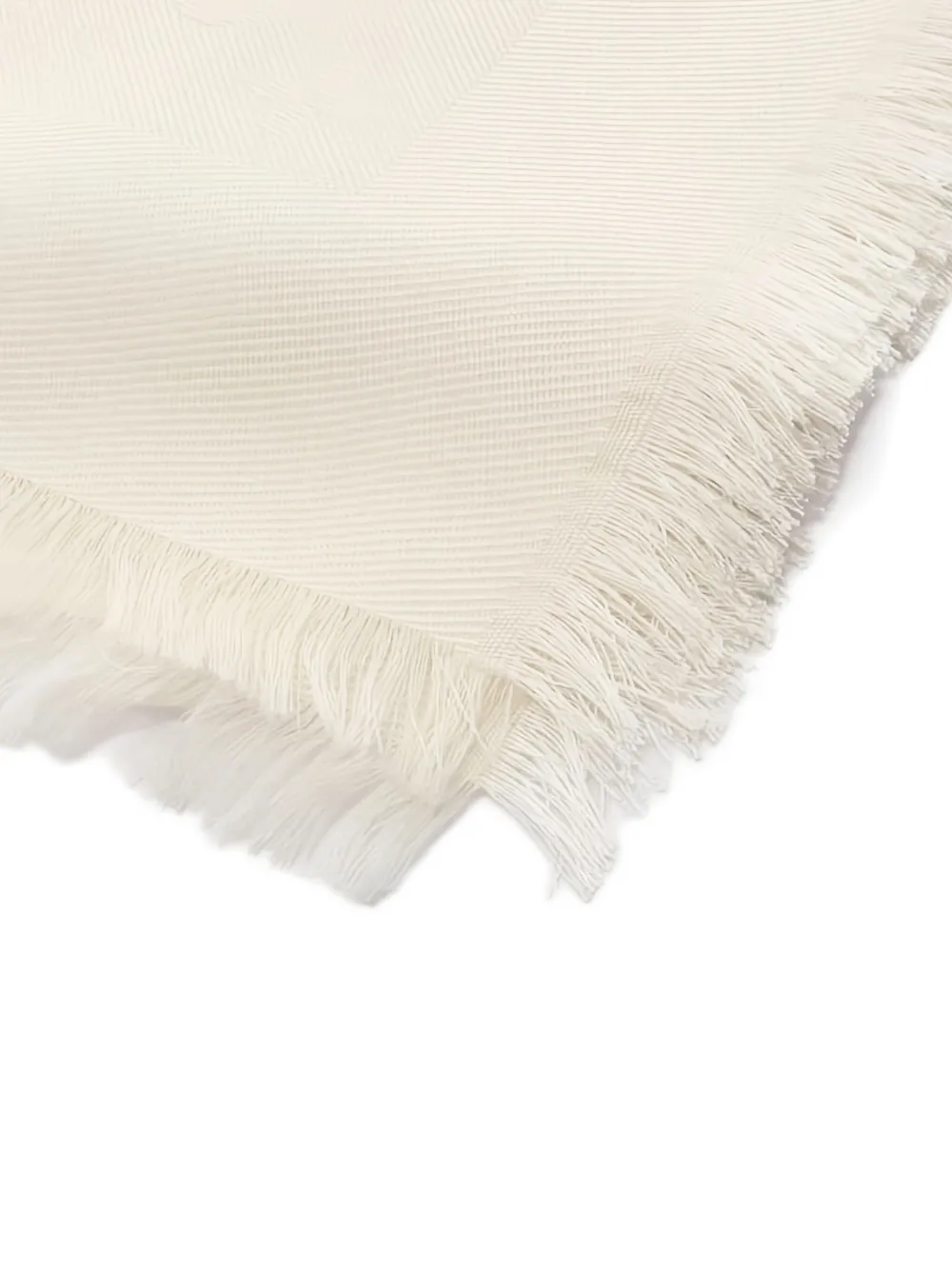 Pre-owned Louis Vuitton 2015 Monogram Fringed Stall Shawl In Neutral