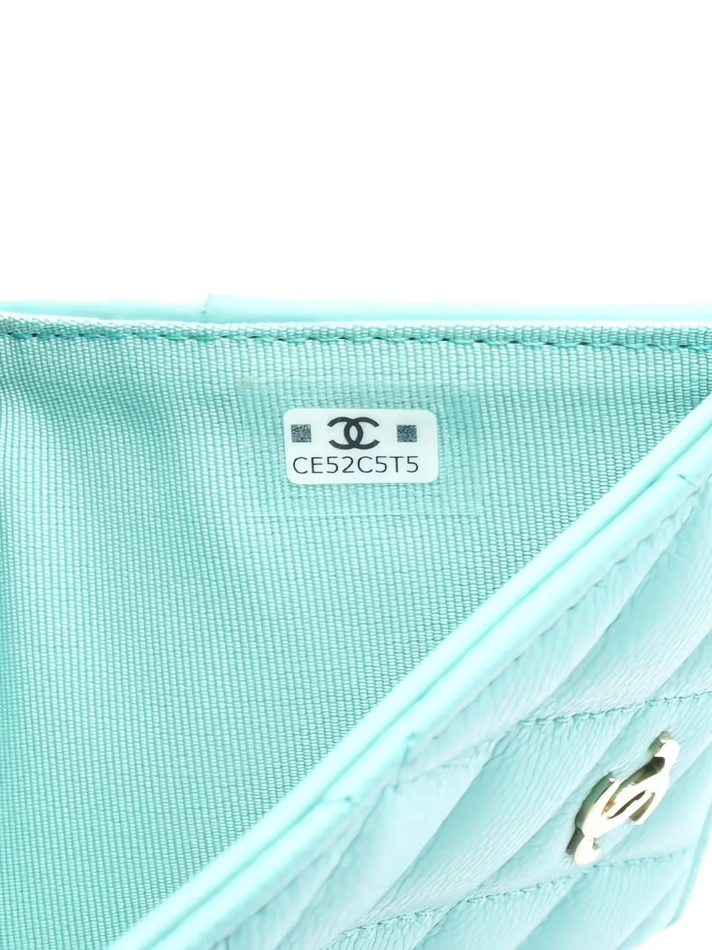Pre-owned Chanel 2021 Small Classic Matelassé Bi-fold Wallet In Blue