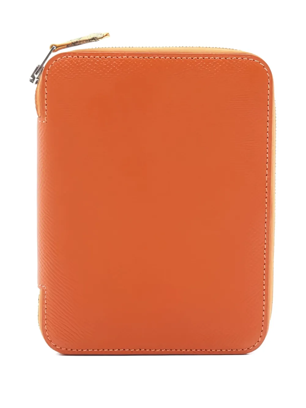 Pre-owned Hermes 2015 Zip-around Planner Cover In Orange