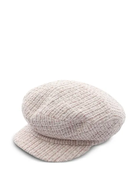 CHANEL Pre-Owned 1986-1988 Coco Mark tweed casquette hat