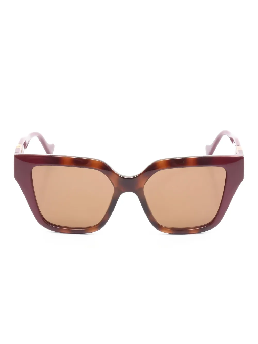 Gucci Pre-Owned 2020s geometric logo sunglasses | Red | Image 1