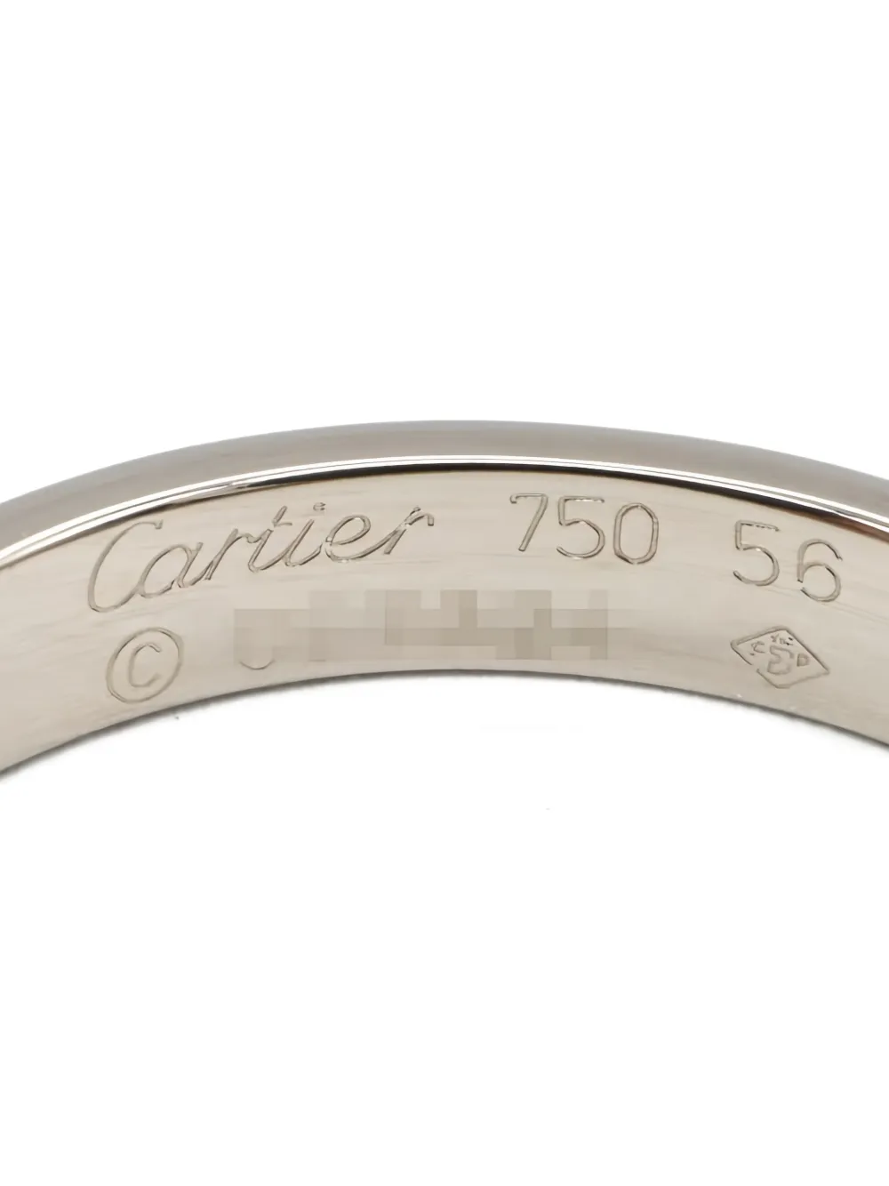 Pre-owned Cartier 2010s 18k White Gold Mini Love Ring In Silver