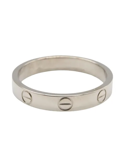 Cartier 2010s 18K white gold mini love ring 