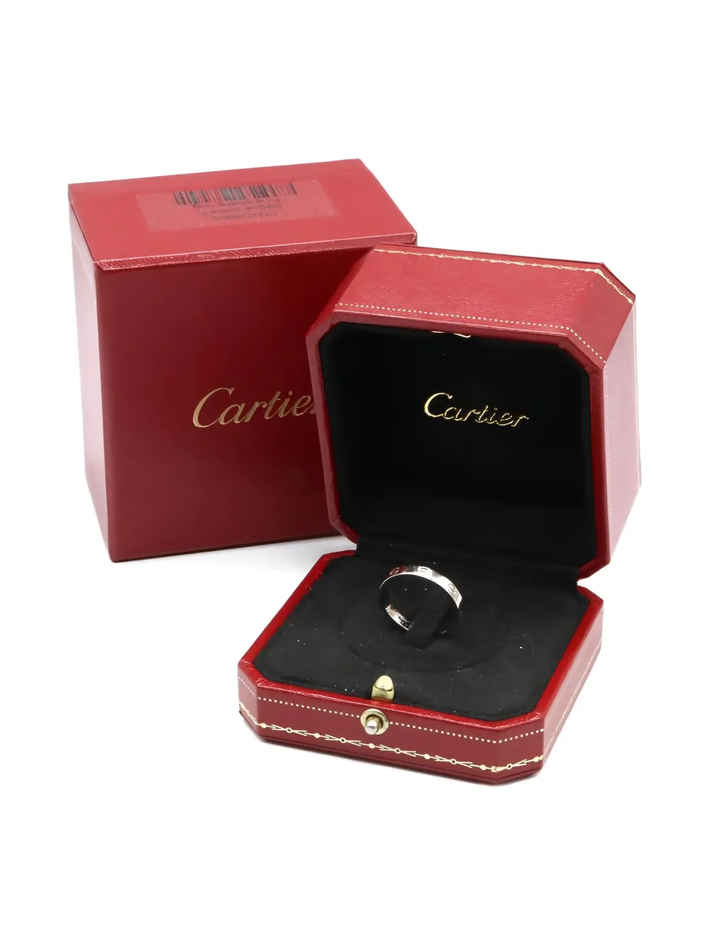 Pre-owned Cartier 2010s 18k White Gold Mini Love Ring In Silver