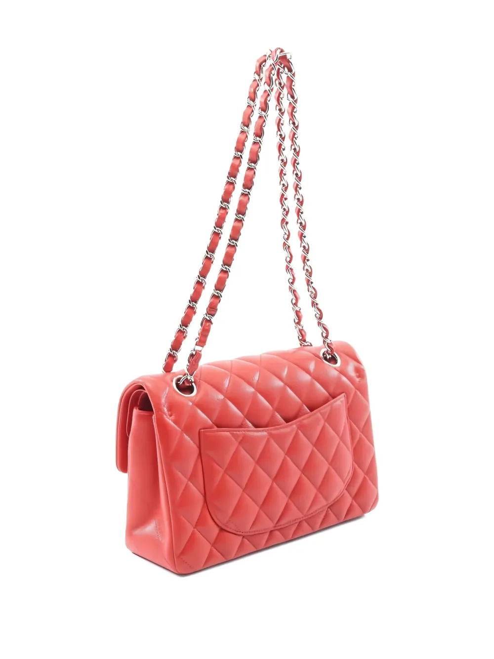 Pre-owned Chanel 2020-2021 Double Flap Shoulder Bag In Red