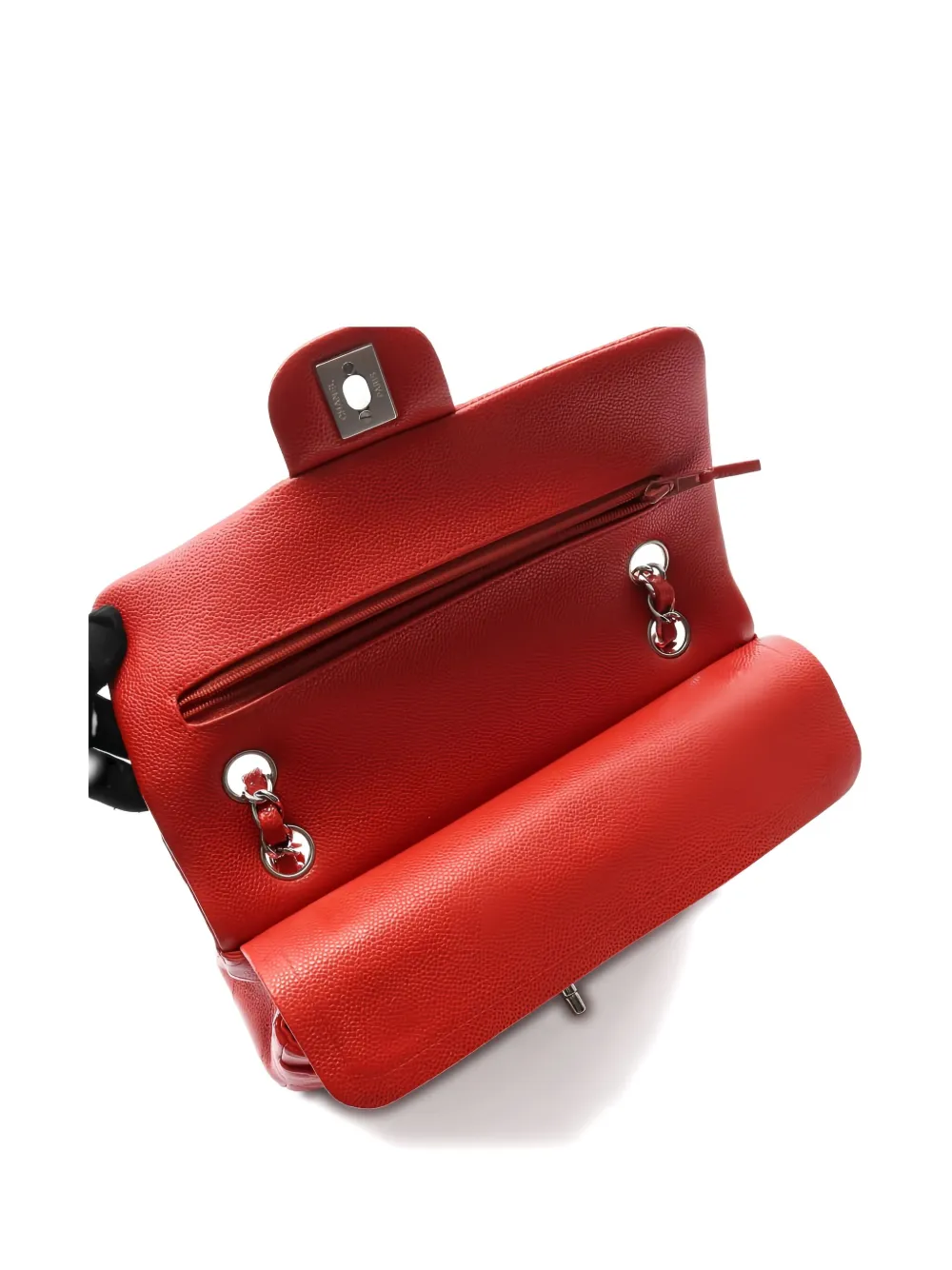 Pre-owned Chanel 2020-2021 Double Flap Shoulder Bag In Red