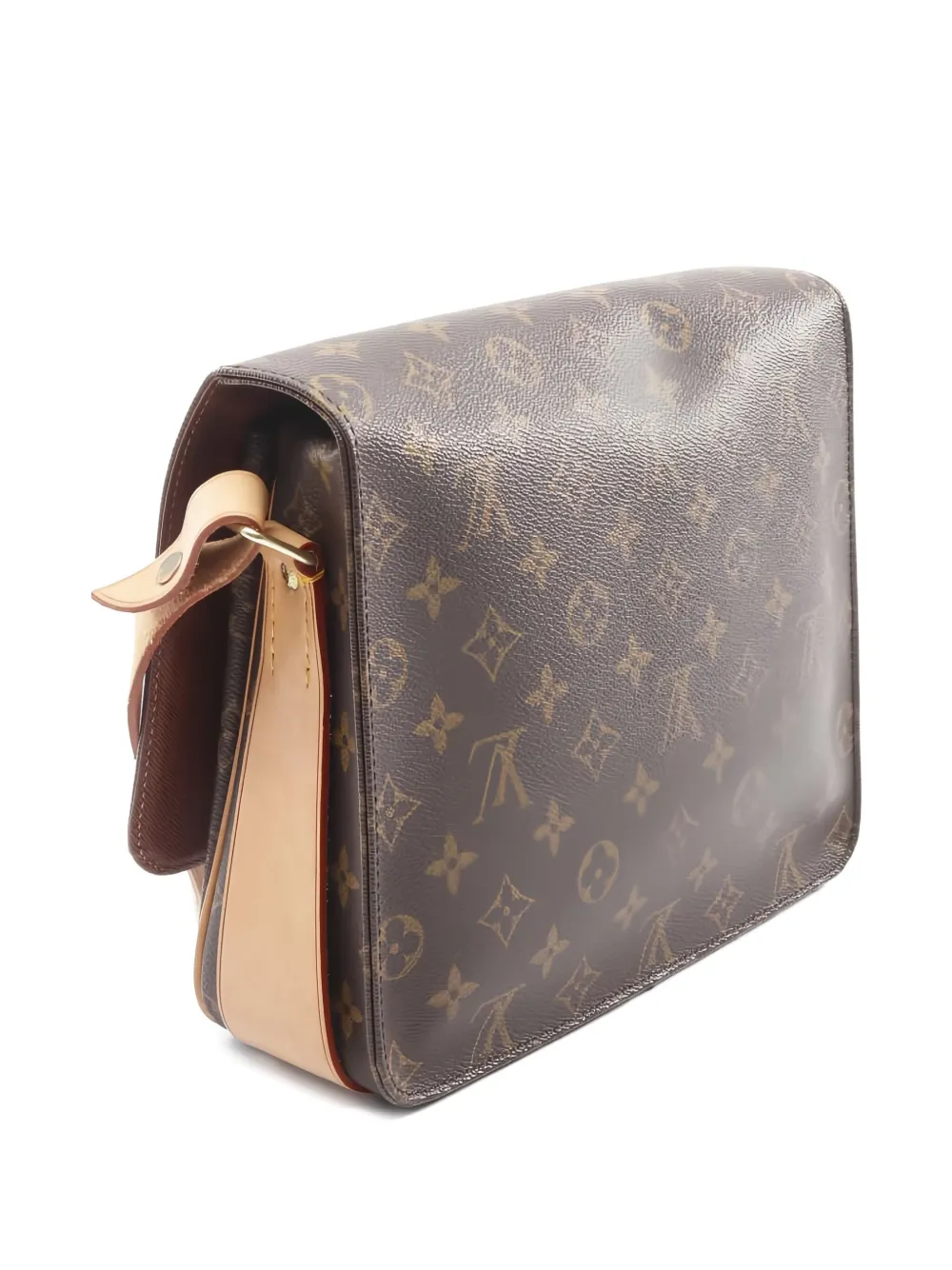 Pre-owned Louis Vuitton 2001 Cartouchiere Gm Monogram Satchel Bag In Brown