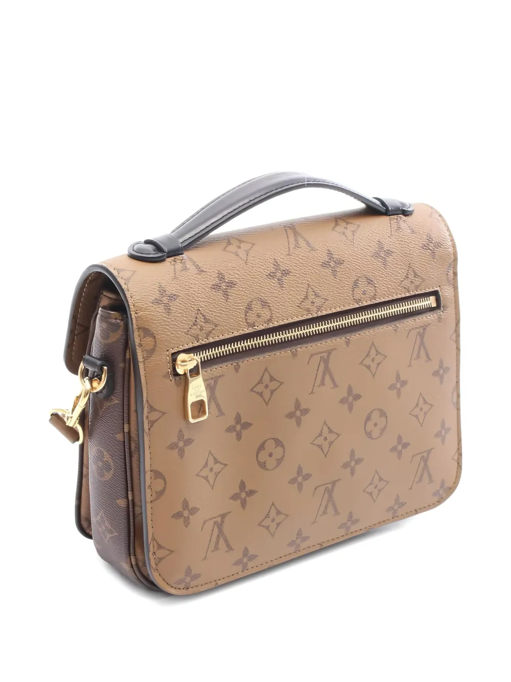 Pre-owned Louis Vuitton 2010 Metis Mm Monogram Satchel Bag In Brown