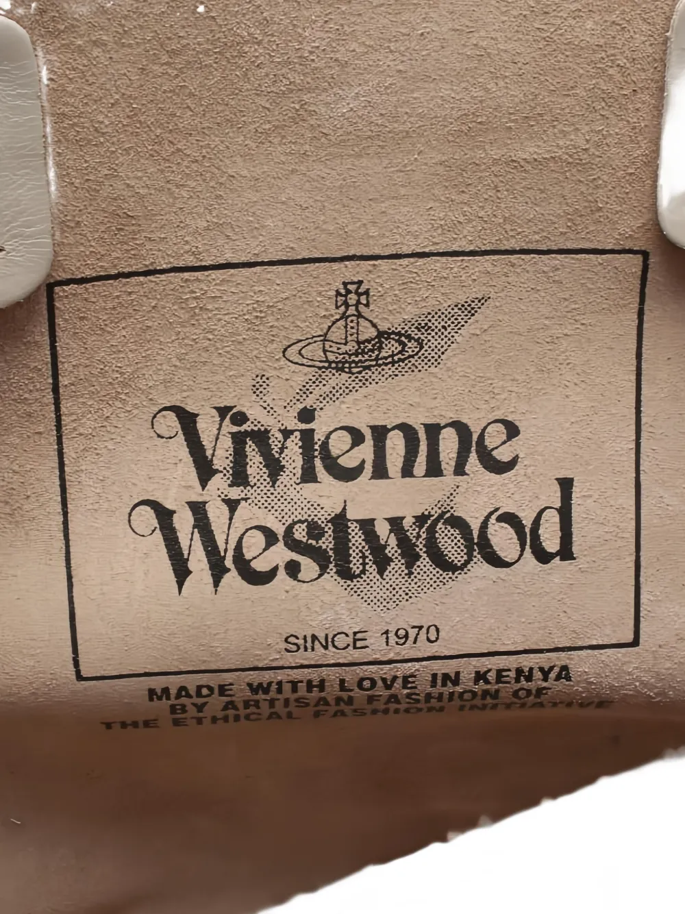 Pre-owned Vivienne Westwood Small 10's Logo-detail Leather Tote Bag In Neutral
