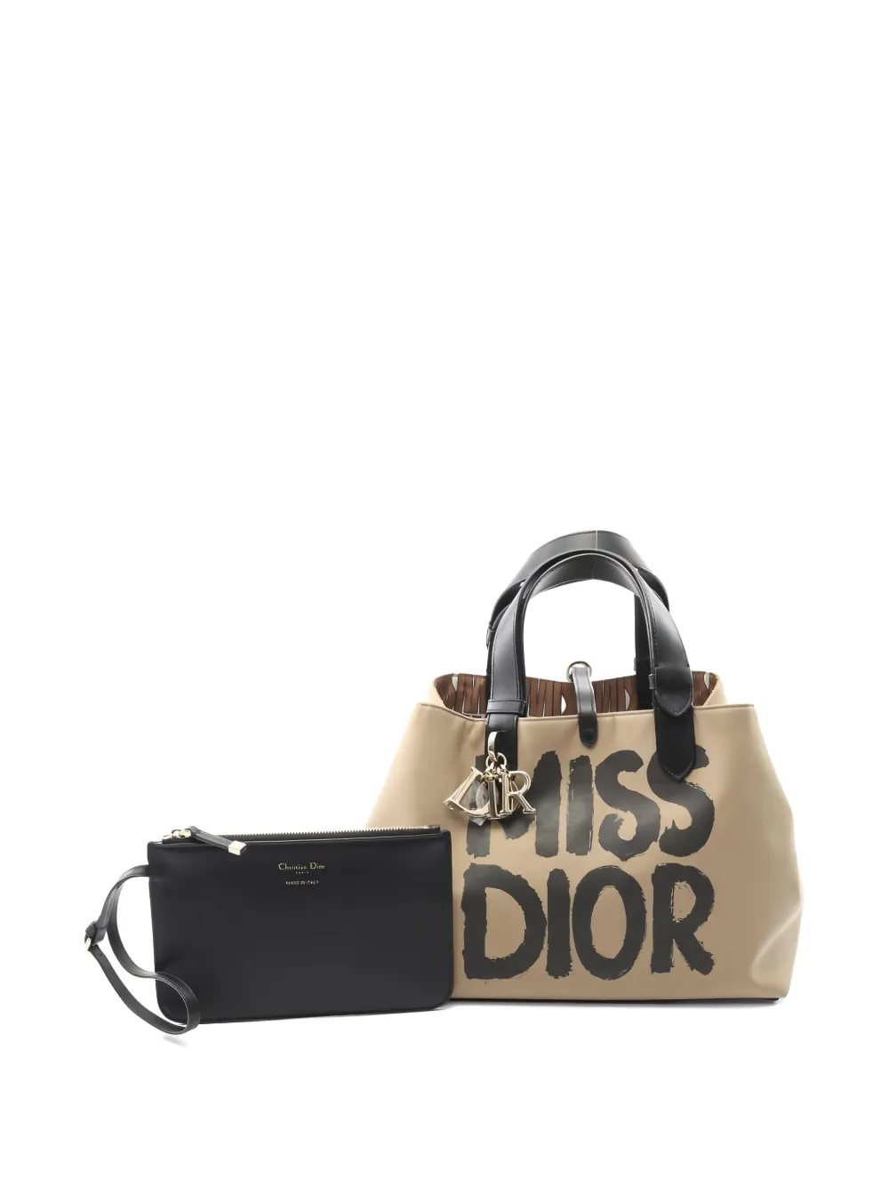 Pre-owned Dior Medium 10's Toujours Tote Bag In Neutral