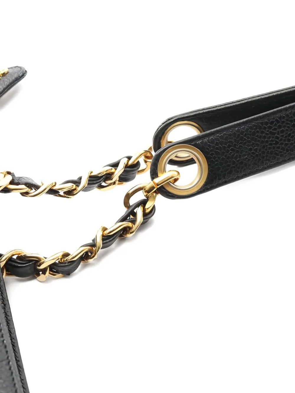 Pre-owned Chanel 1994-1996 Cc Mark Chain Shoulder Bag In Black