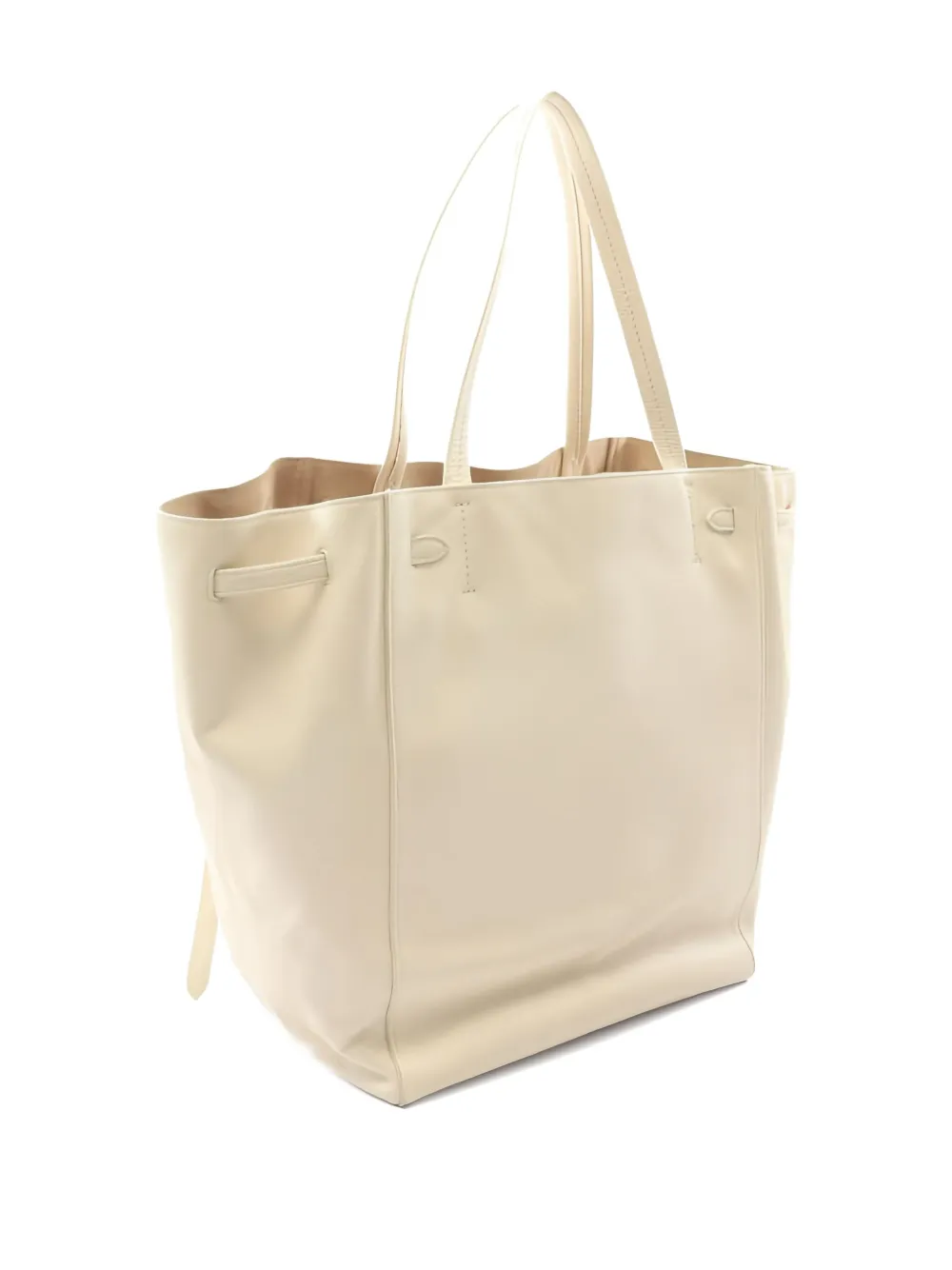 Pre-owned Celine 2000 Hippopotamus Phantom Leather Shoulder Bag In Neutral