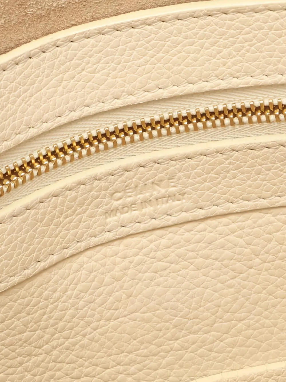 Pre-owned Celine 2000 Hippopotamus Phantom Leather Shoulder Bag In Neutral