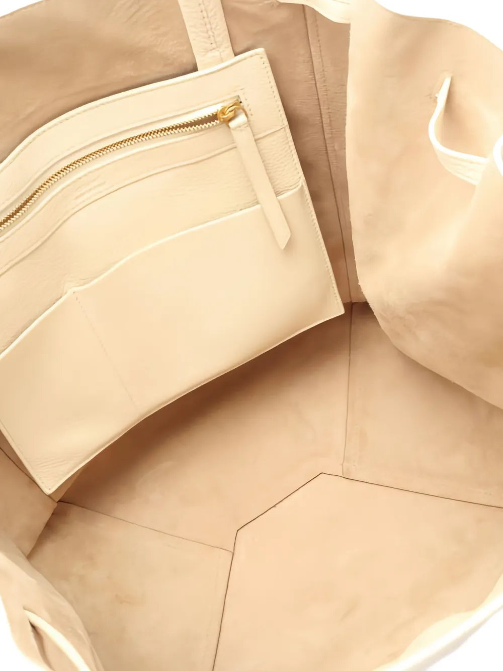 Pre-owned Celine 2000 Hippopotamus Phantom Leather Shoulder Bag In Neutral