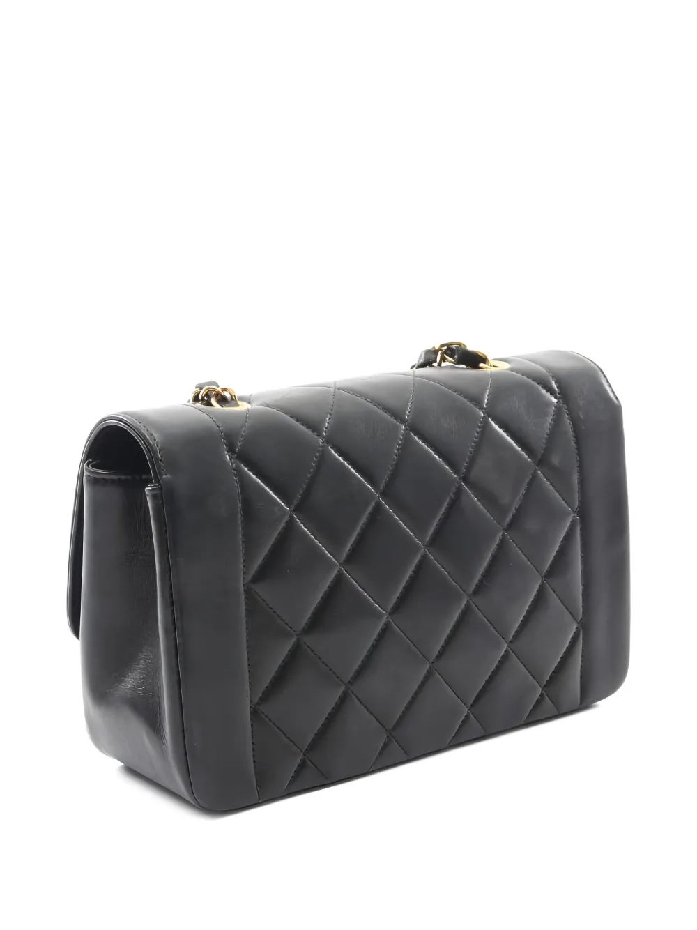 CHANEL Pre-Owned small 1996-1997 Diana matelasse flap chain-strap shoulder bag - Zwart