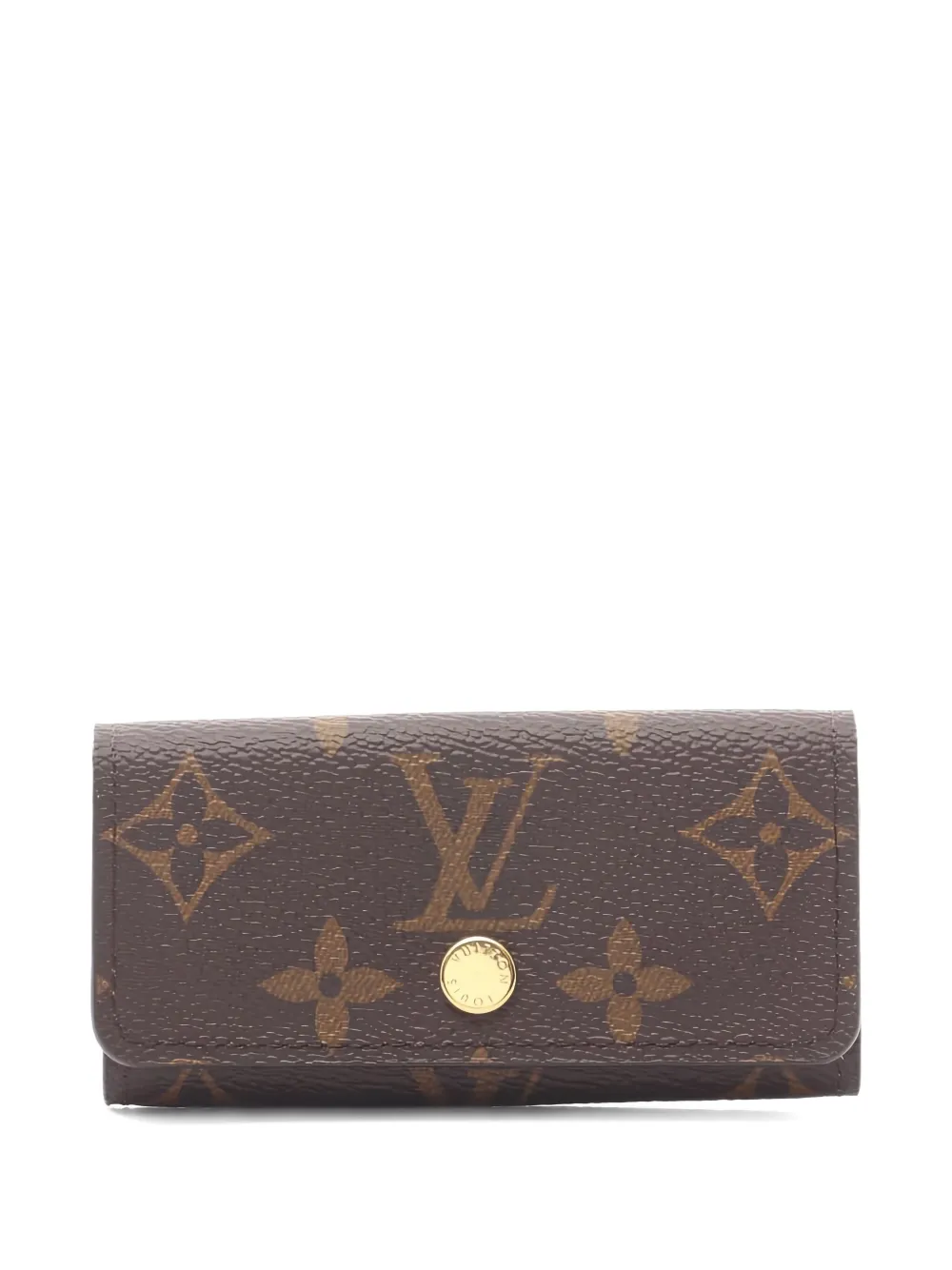 Pre-owned Louis Vuitton 2020s Multiclés 4 Monogram Ring Key Case In Brown