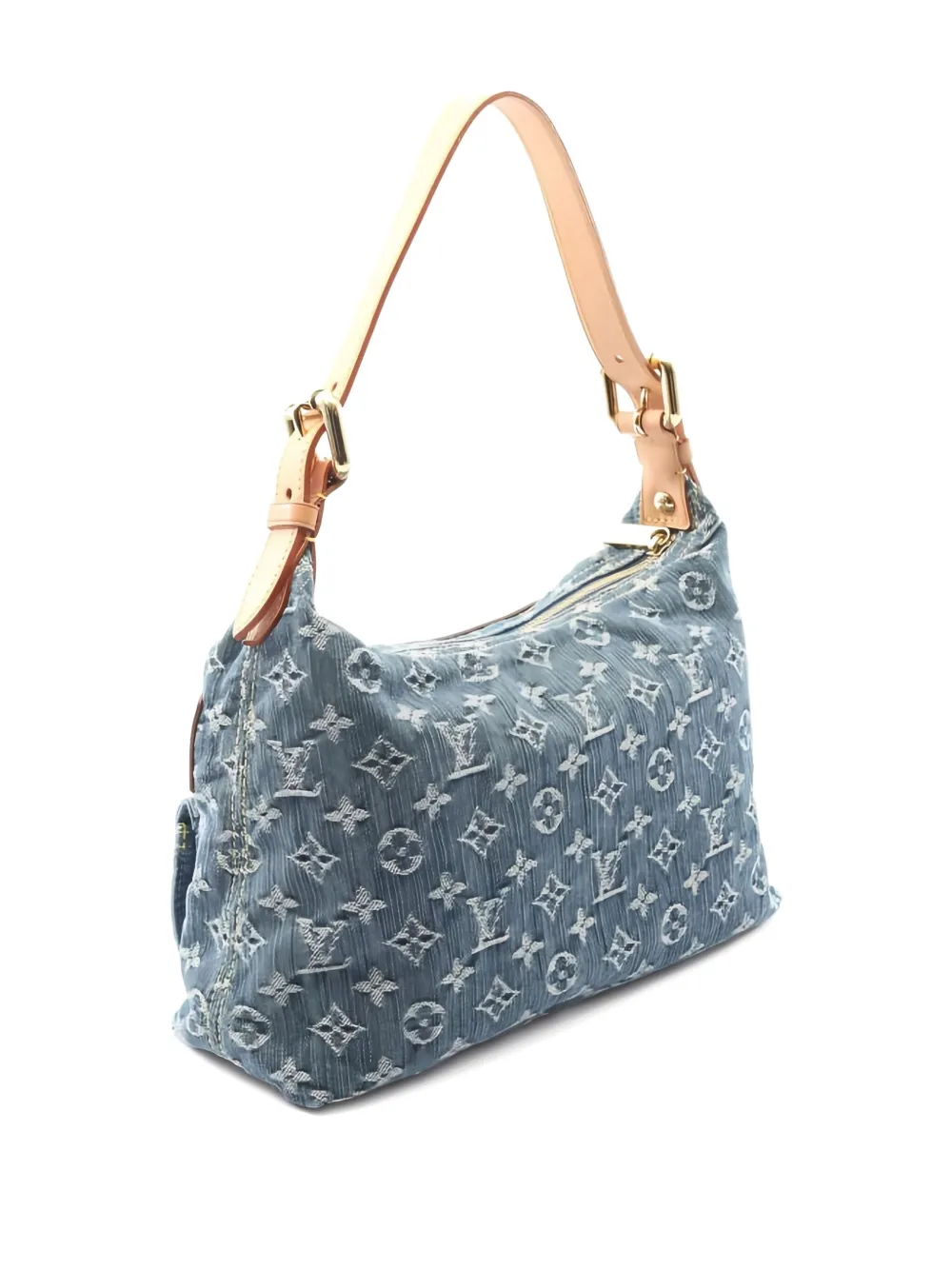 Pre-owned Louis Vuitton 2006 Monogram Buggy Pm Denim Shoulder Bag In Blue