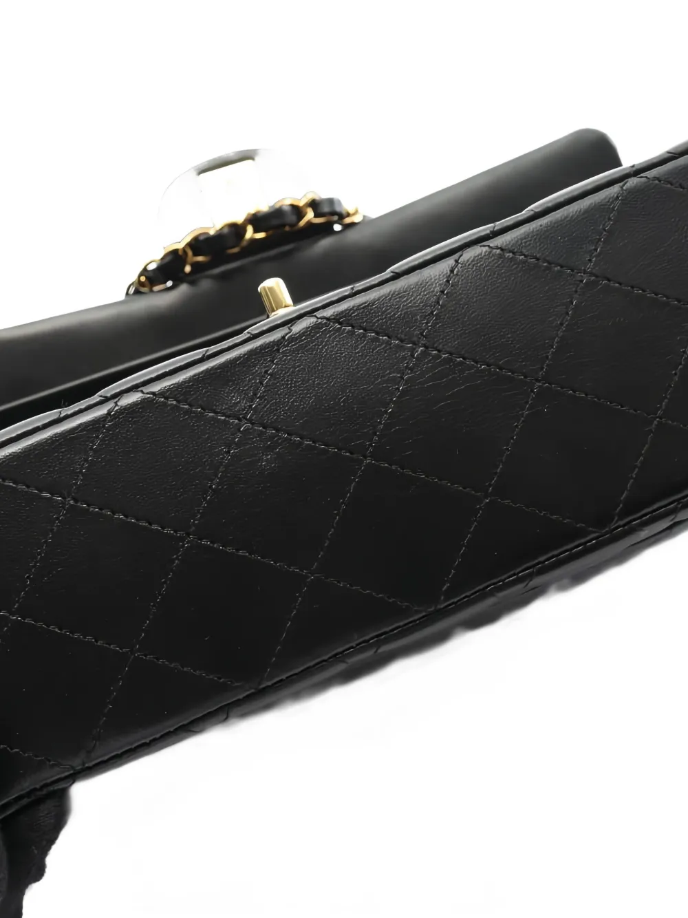 Pre-owned Chanel 2021 Matelassé W Flap Chain Shoulder Bag In Black