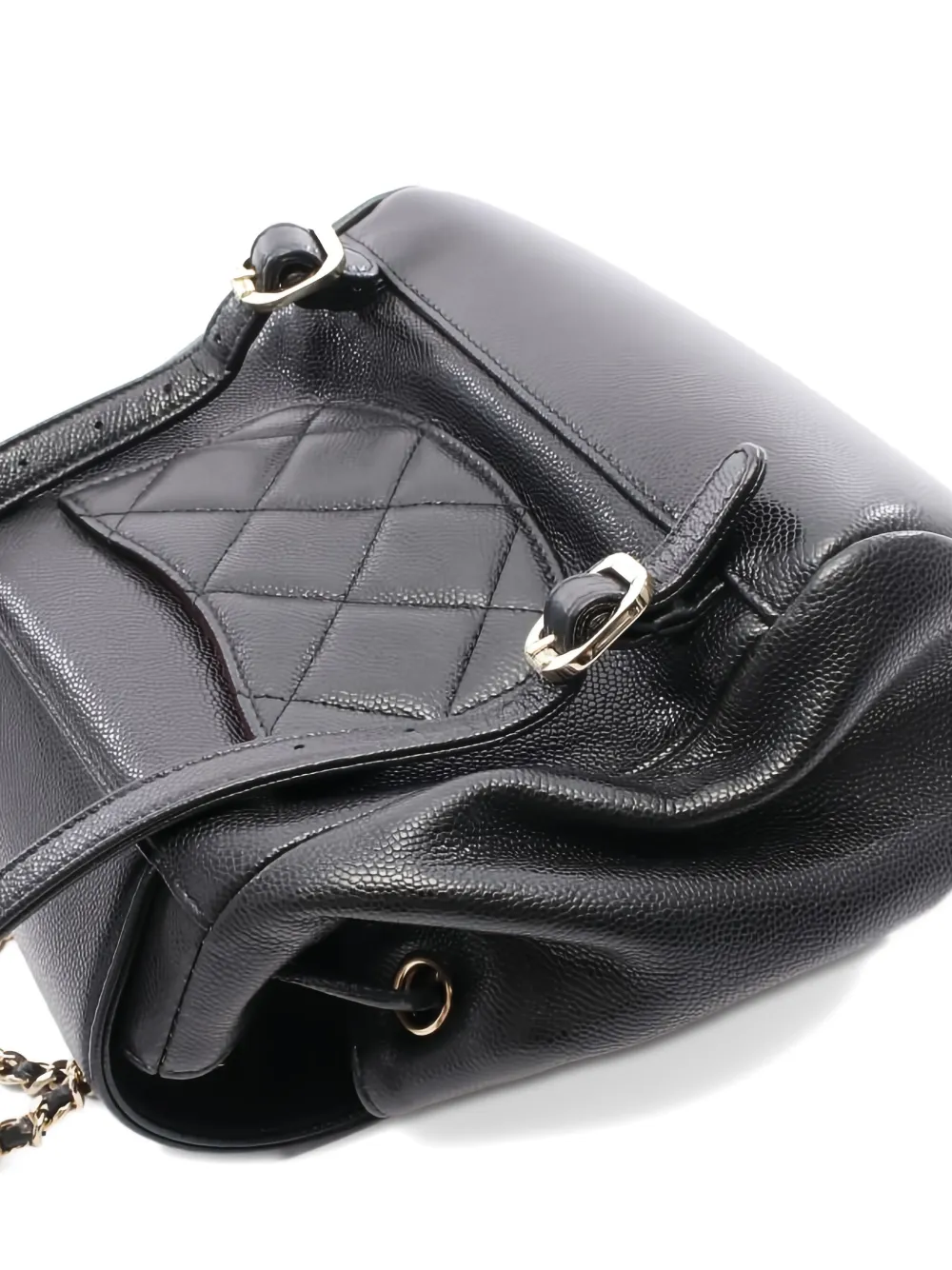 Pre-owned Chanel 2021s Quilted Mini Backpack In Black