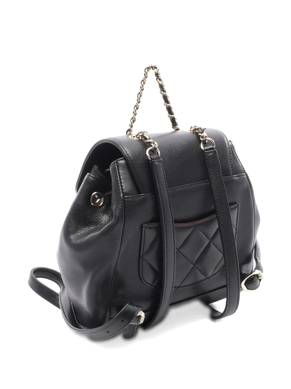 Pre-owned Chanel 2021s Quilted Mini Backpack In Black