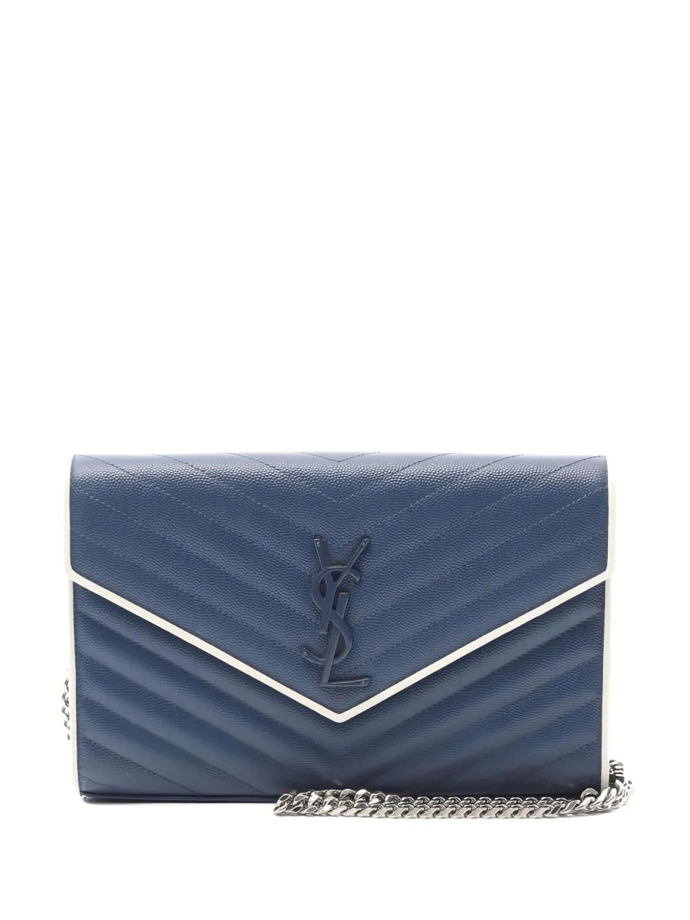 Saint Laurent Pre-Owned 2010s Classic Cassandre Chain Wallet clutch bag | Blue | Image 1