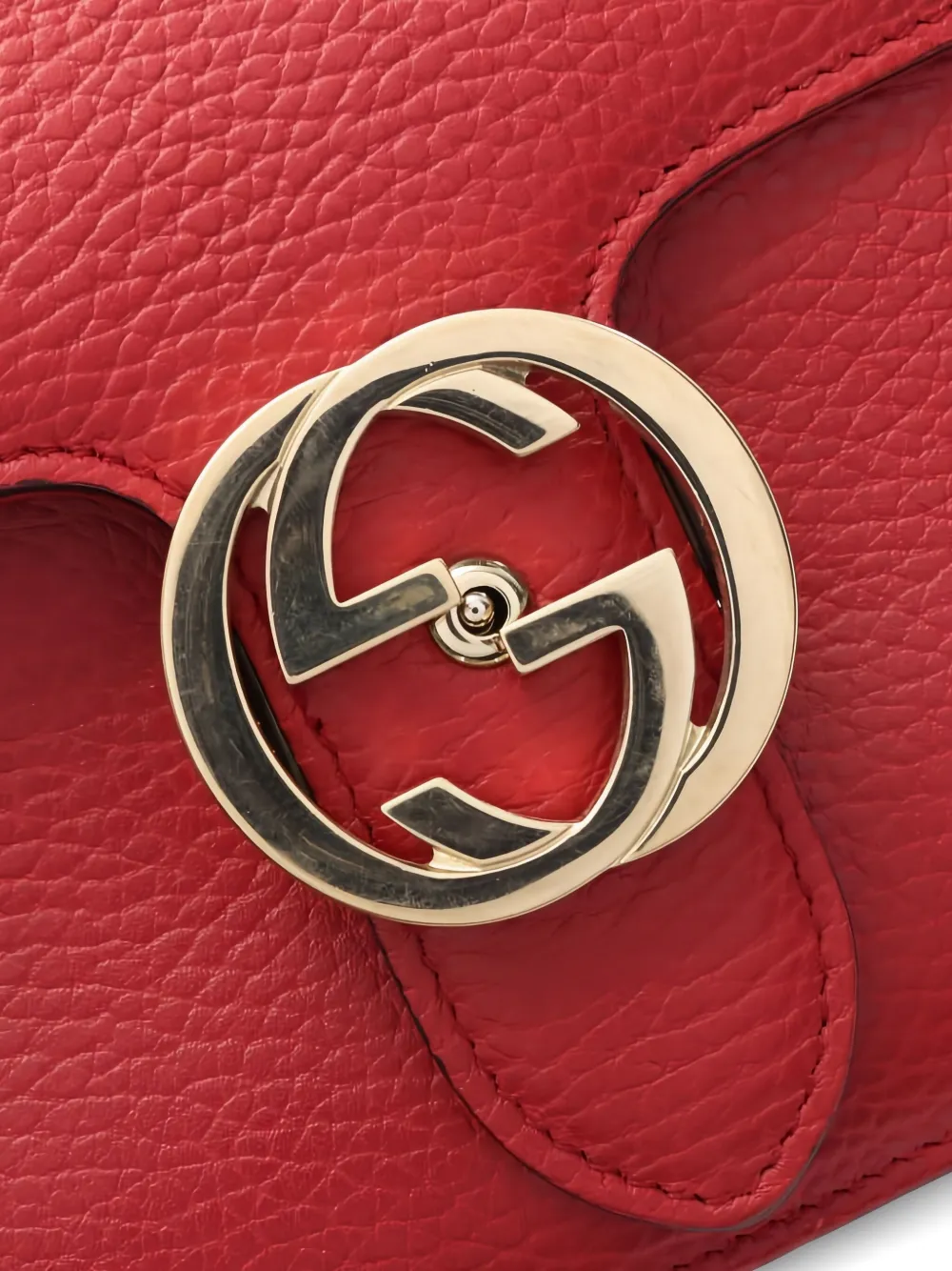 Gucci Pre-Owned 2010s Interlocking G Chain Leather Shoulder Bag