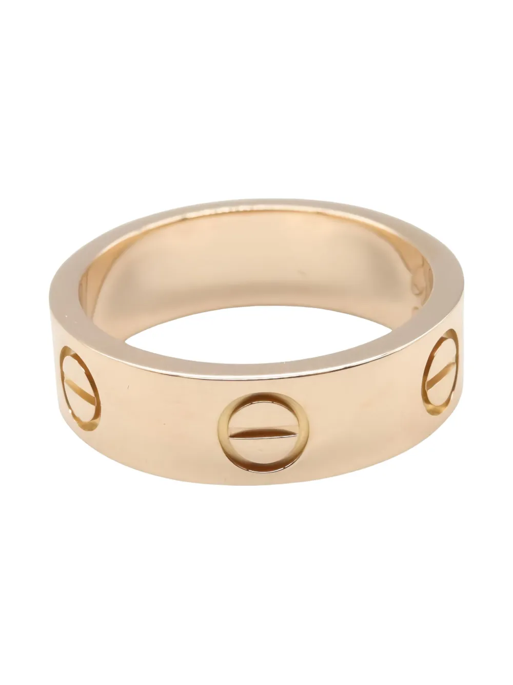 Pre-owned Cartier 2010s 18k Rose Gold Love Ring In Pink