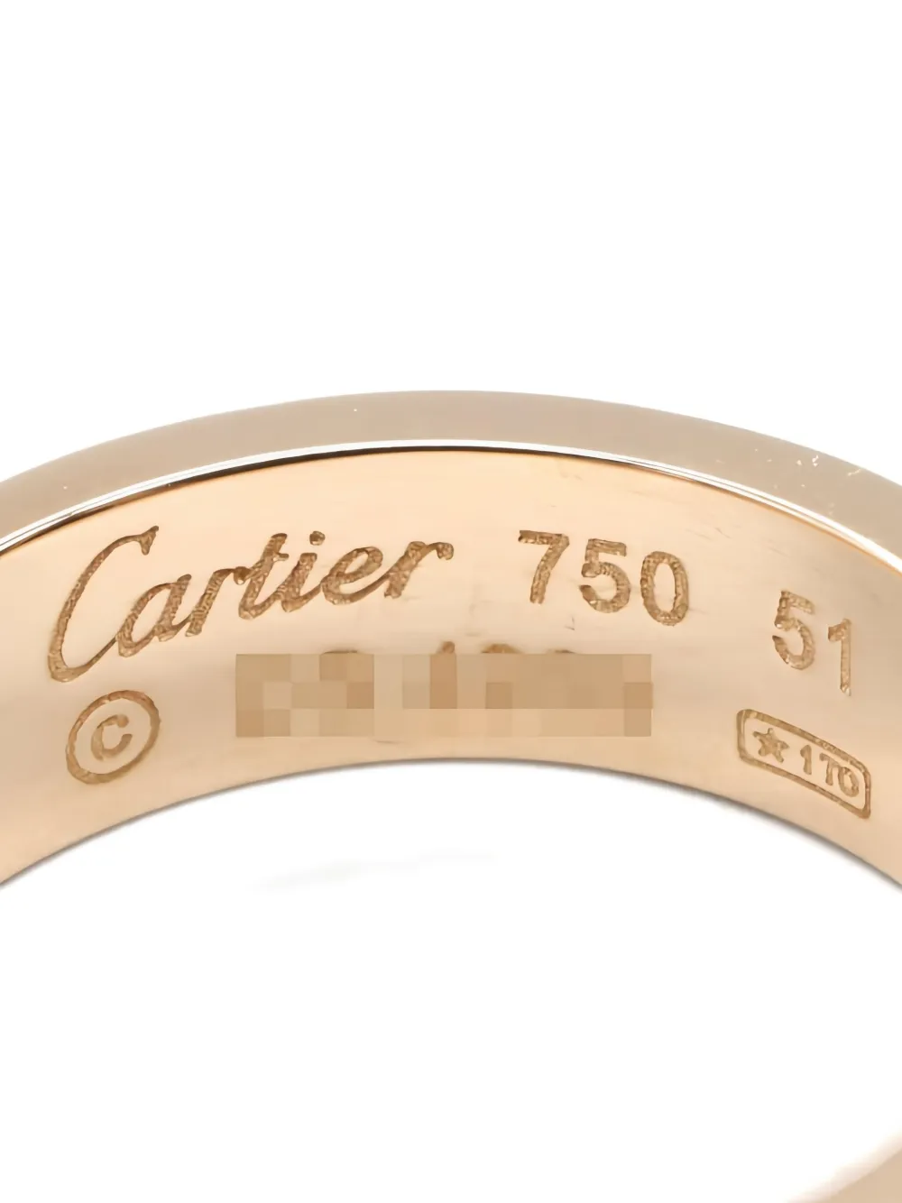Pre-owned Cartier 2010s 18k Rose Gold Love Ring In Pink